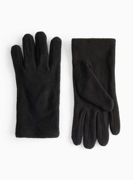 Black Fleece Gloves One Size