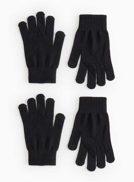Black Magic Touchscreen Gloves 2 Pack One Size