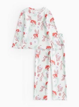 Light Green Princess Ariel Printed Soft Fleece Pyjamas