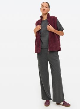 Charcoal Co-ord Soft Touch Wide Leg Joggers