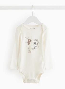 Nursery Rhyme Print Cream Bodysuit