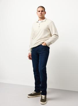 Dark Denim Washed Slim Fit Jeans