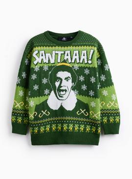 Mini Me Elf Fairisle Green Christmas Jumper