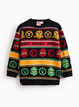 Ninjago Christmas Character Print Jumper