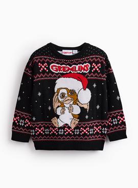 Mini Me Kids' Christmas Gremlins Fairisle Knitted Jumper