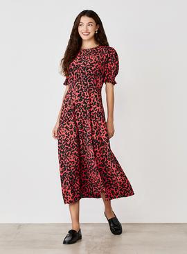 FINERY Mela Dress Coral