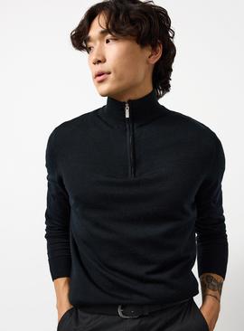 Merino Wool Quarter Zip Jumper
