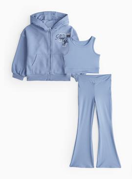 Blue 3 Piece Activewear Set