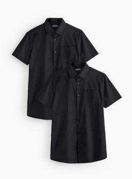 Black Regular Fit Shirt 2 Pack