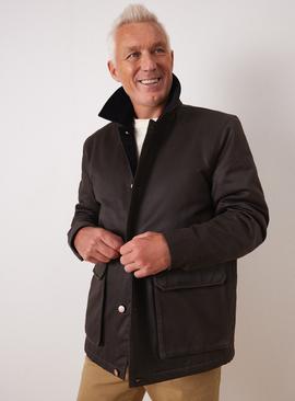 UNION WORKS Brown Wax Canvas Trucker Jacket