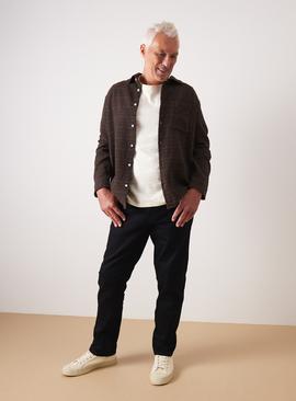 UNION WORKS Brown Soft Textured Shirt