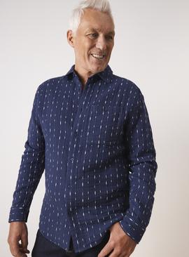 UNION WORKS Navy Textured Padded Shacket