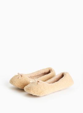 Stone Borg Fleece Ballerina Slippers