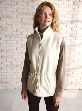 REAKTIV Cream Borg Tie-Waist Gilet