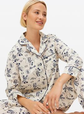 Disney Mickey Mouse Print Traditional Pyjamas