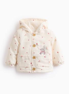 Peter Rabbit Cream Floral Embroidered Hooded Jacket