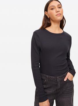 Modal Ribbed Crew Neck Top