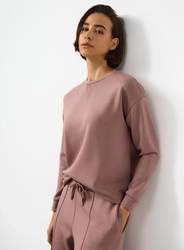 Pink Co-ord Scuba Long Sleeve Pyjama Top