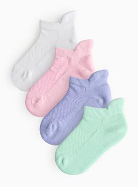Pastel Cushioned Trainer Socks 4 Pack