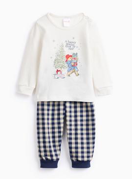 Unisex Christmas Paddington Checked Trouser Pyjama Set