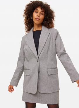 Single Breasted Herringbone Blazer