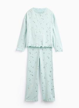 Foil Print Roll Top Snit Pyjama Set