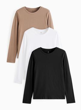 Regular Fit Long Sleeve Tops 3 Pack