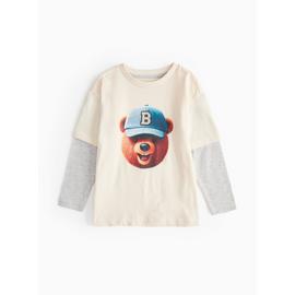 Bear Printed Long Sleeve T-Shirt
