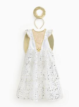 Christmas Nativity Angel Fancy Dress Costume And Headband 3-4 Years