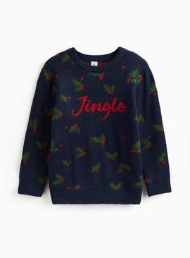 Matching Family Kid's Christmas Mistletoe Knitted Jumper