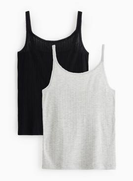 Pointelle Thermal Cami Tops 2 Pack