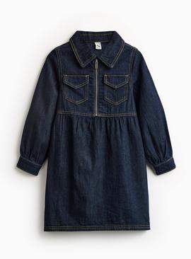 Indigo Wash Denim Shirt Dress