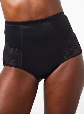 Smoothform™ Black Lace Firm Control Full Knickers