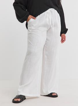 SIMPLY BE Tie Waist Wide Leg Trousers