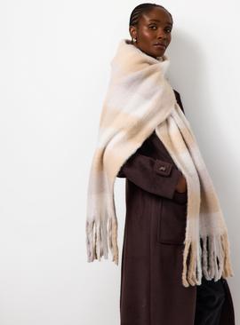 Neutral Check Heavyweight Scarf One Size