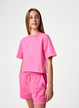ELLE Pink Logo Boxy T-Shirt