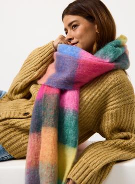 Multi Check Printed Heavyweight Scarf One Size