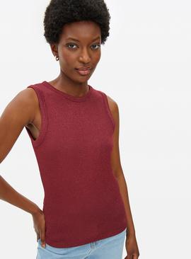 Shimmer Ribbed Sleeveless Vest