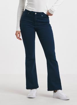 SIMPLY BE Highwaisted Super Stretch Flared Jeans Indigo
