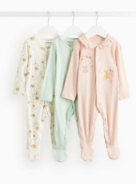 Woodland Printed Frill Collar Sleepsuit