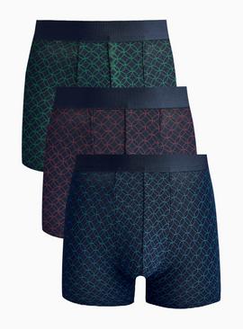 Navy Geo Print Hipster Boxers