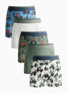 Tractor Printed Trunks 5 Pack