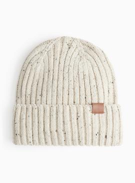 Oatmeal Neppy Knitted Beanie