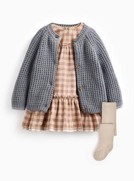 3 Piece Cardigan Dress Set