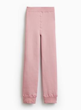 Pink Fur Lined Thermal Leggings