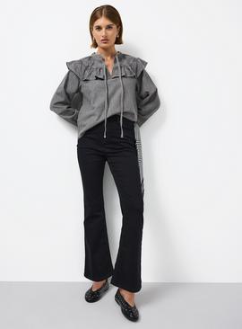 Black Denim Slim Flared Jeans