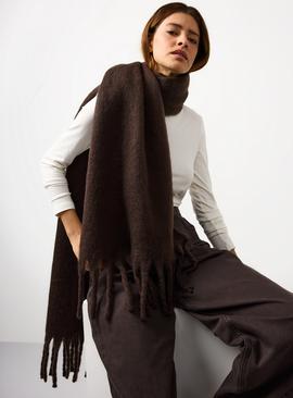 Chocolate Brown Heavyweight Scarf One Size