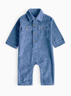 Blue Corduroy Romper