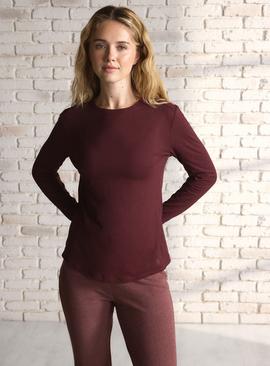 REAKTIV Burgundy Marl Long Sleeve Everyday Yoga Top