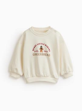 Cream Merry Little Bakery Gingerbread Sweatshirt